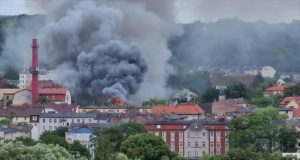 Слупськ: Сховище вогню. Вогонь охопив всю будівлю Пожежа в Слупську