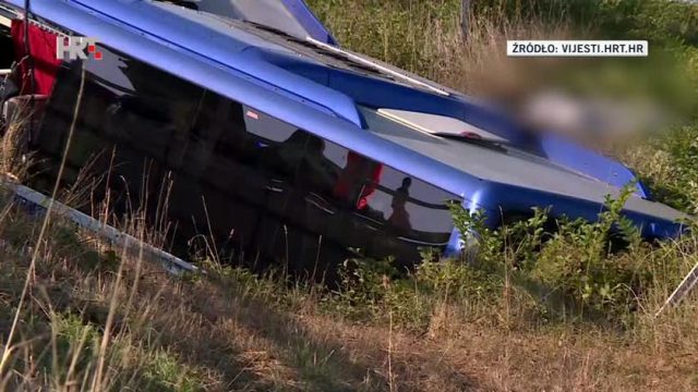 Місце аварії польського автобуса в Хорватії 
