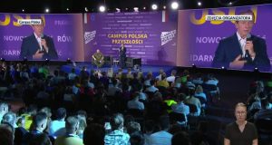 Руслан Стефанчук і Томаш Гродзькі на кампусі Польщі майбутнього. Голова українського парламенту про війну в Україні: Я вірю, що свобода і демократія переможуть Ґродзькі: у польсько-українських відносинах відкривається новий, добрий, зрозумілий розділ