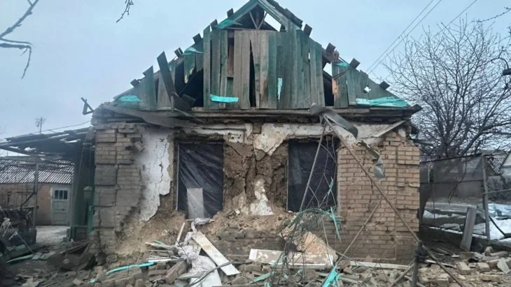 Разрушенный дом матери Тали Калатай после атаки на Киев