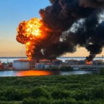 Пожежа на НПЗ Ільський після удару Сил оборони України